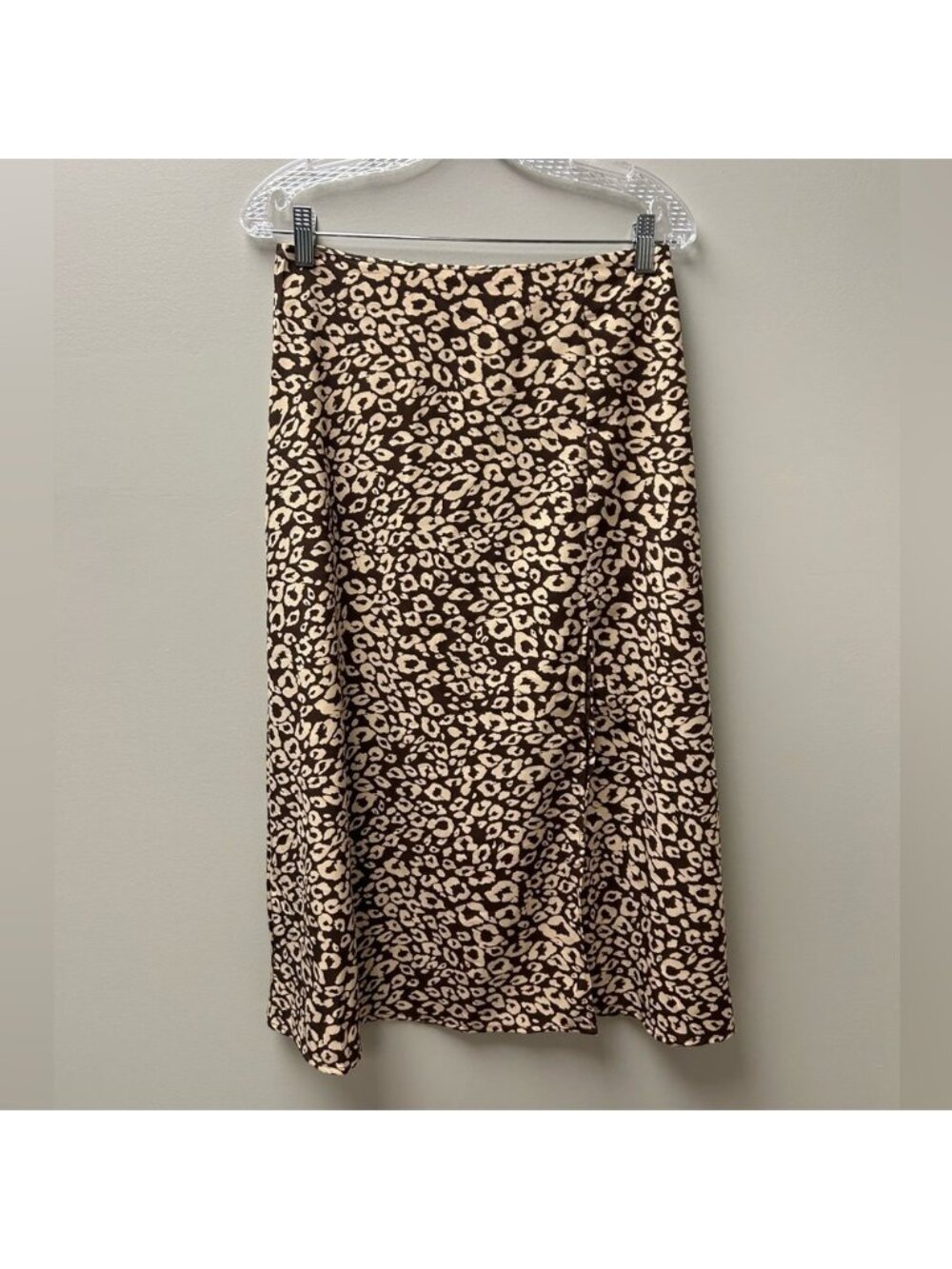 Shein Brown Leopard Midi Skirts